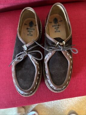 Men's Dark Brown Suede Boat Shoes with Leather Trim